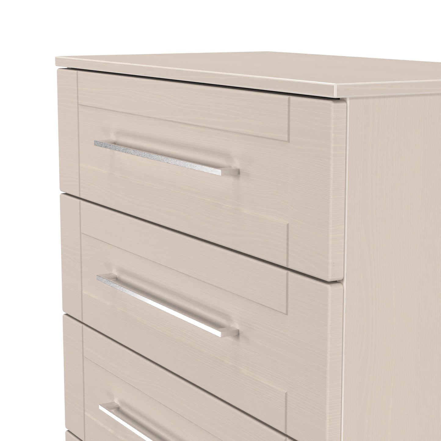 York Tall Chest of Drawers Cream 5 Drawers 74cm