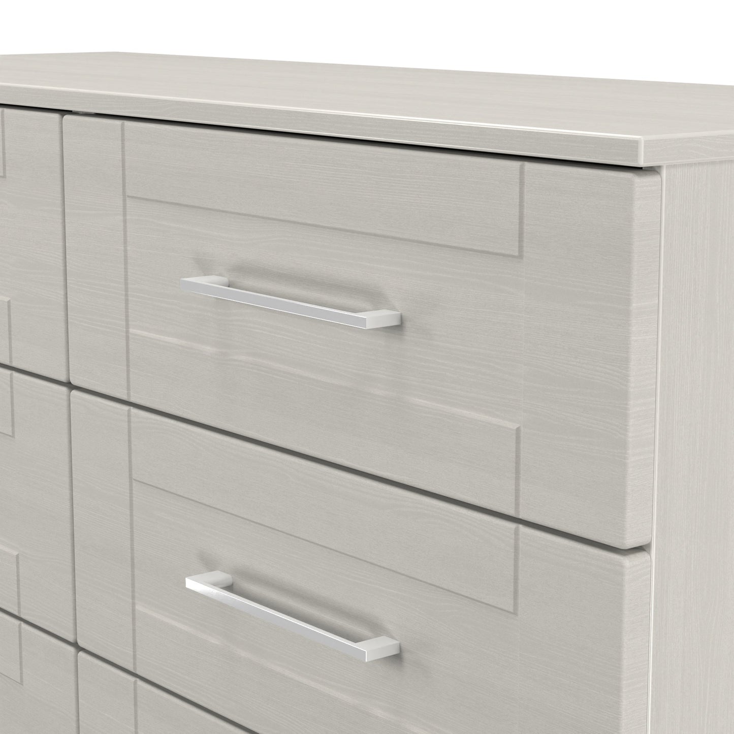 York Large Chest of Drawers Grey 6 Drawers 110cm