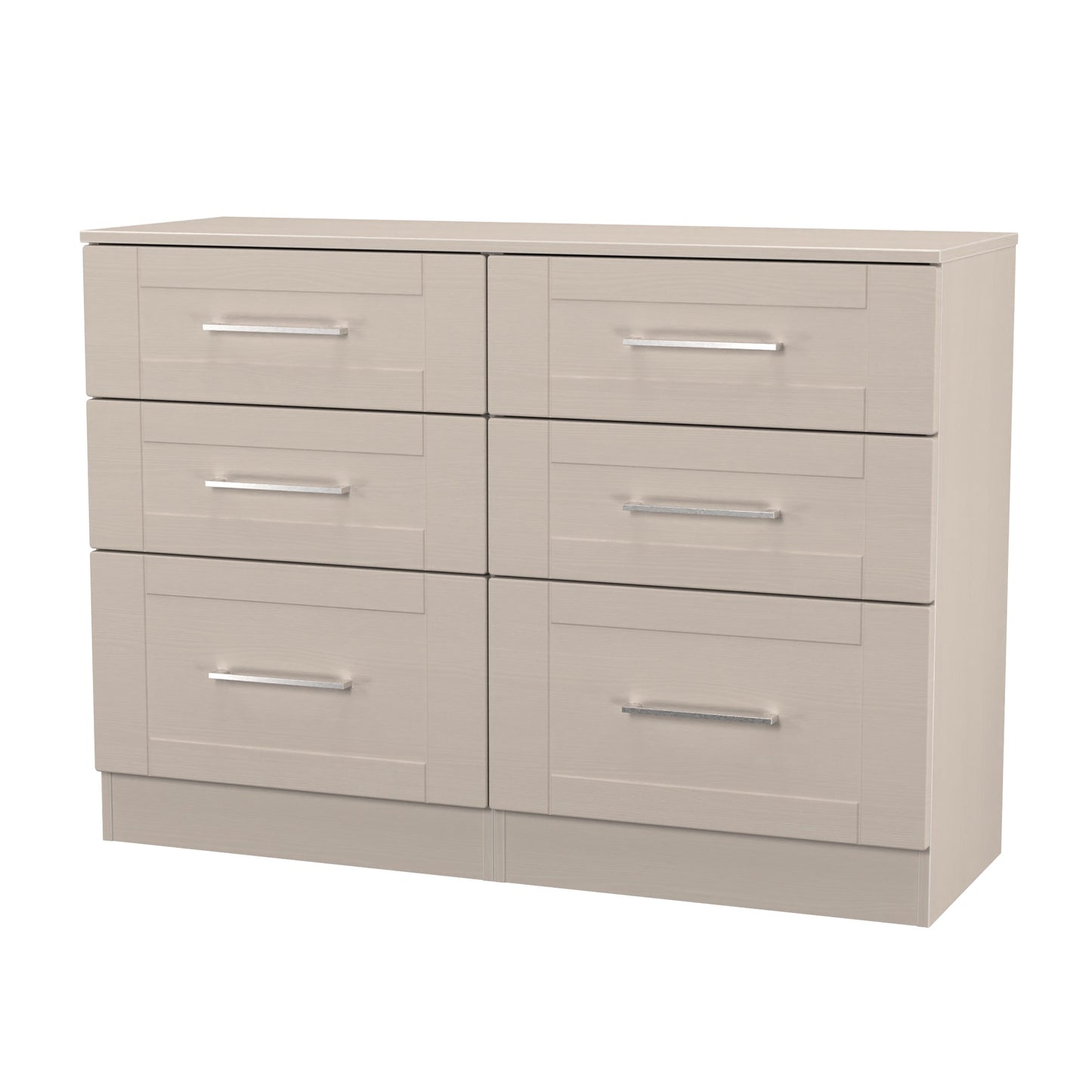 York Large Chest of Drawers Cream 6 Drawers 110cm