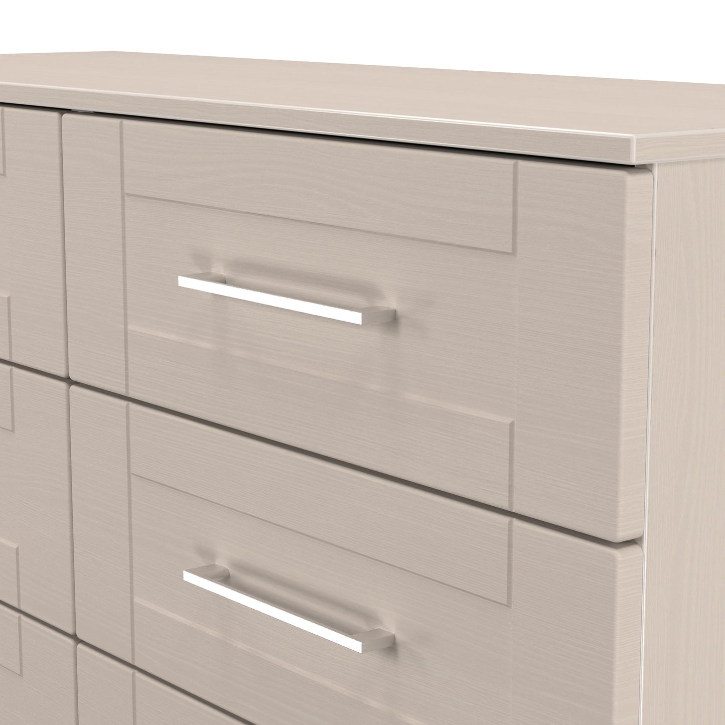 York Large Chest of Drawers Cream 6 Drawers 110cm