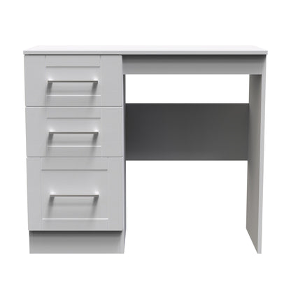 York Desk Grey 3 Drawers 90cm