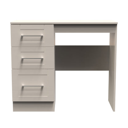 York Desk Cream 3 Drawers 90cm