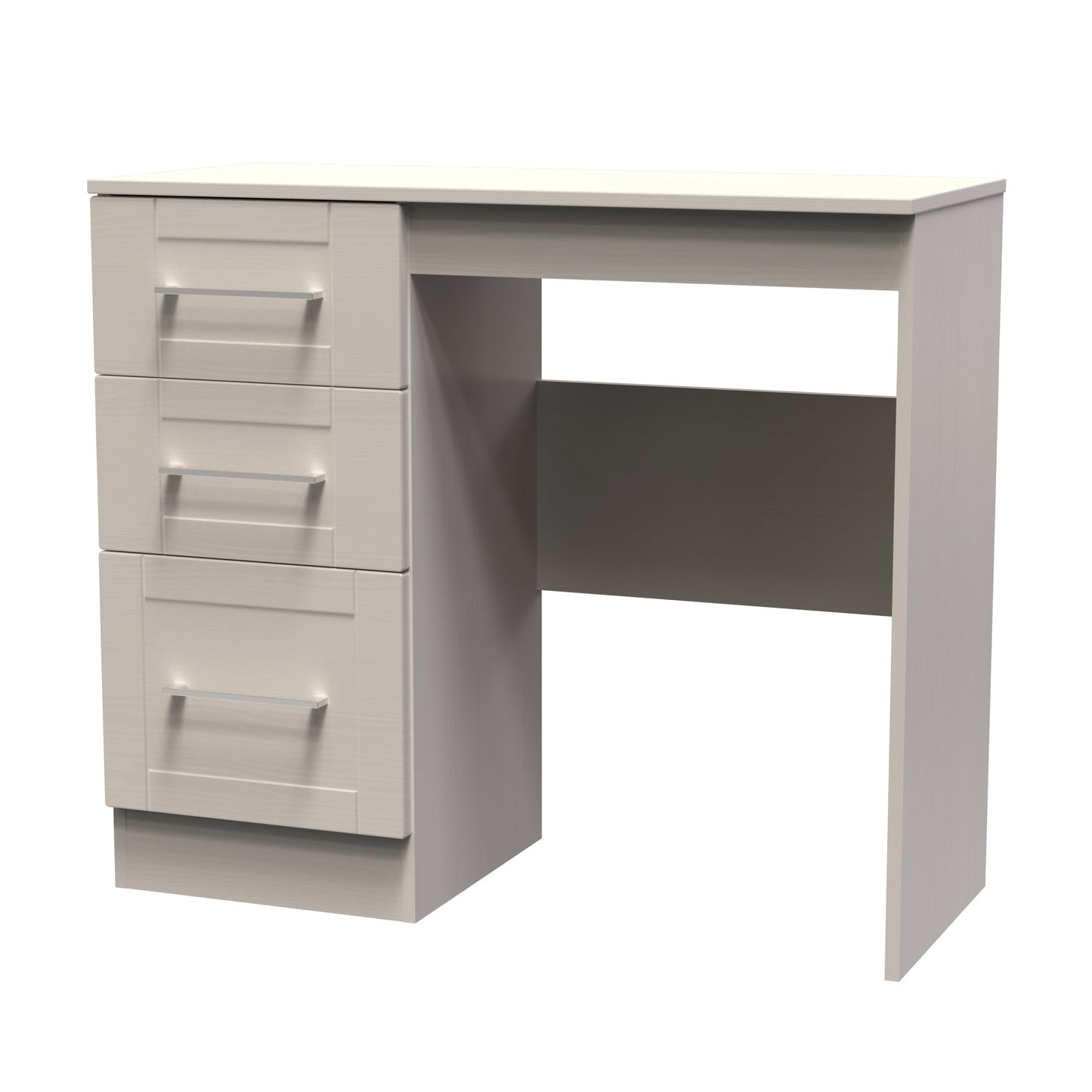 York Desk Cream 3 Drawers 90cm