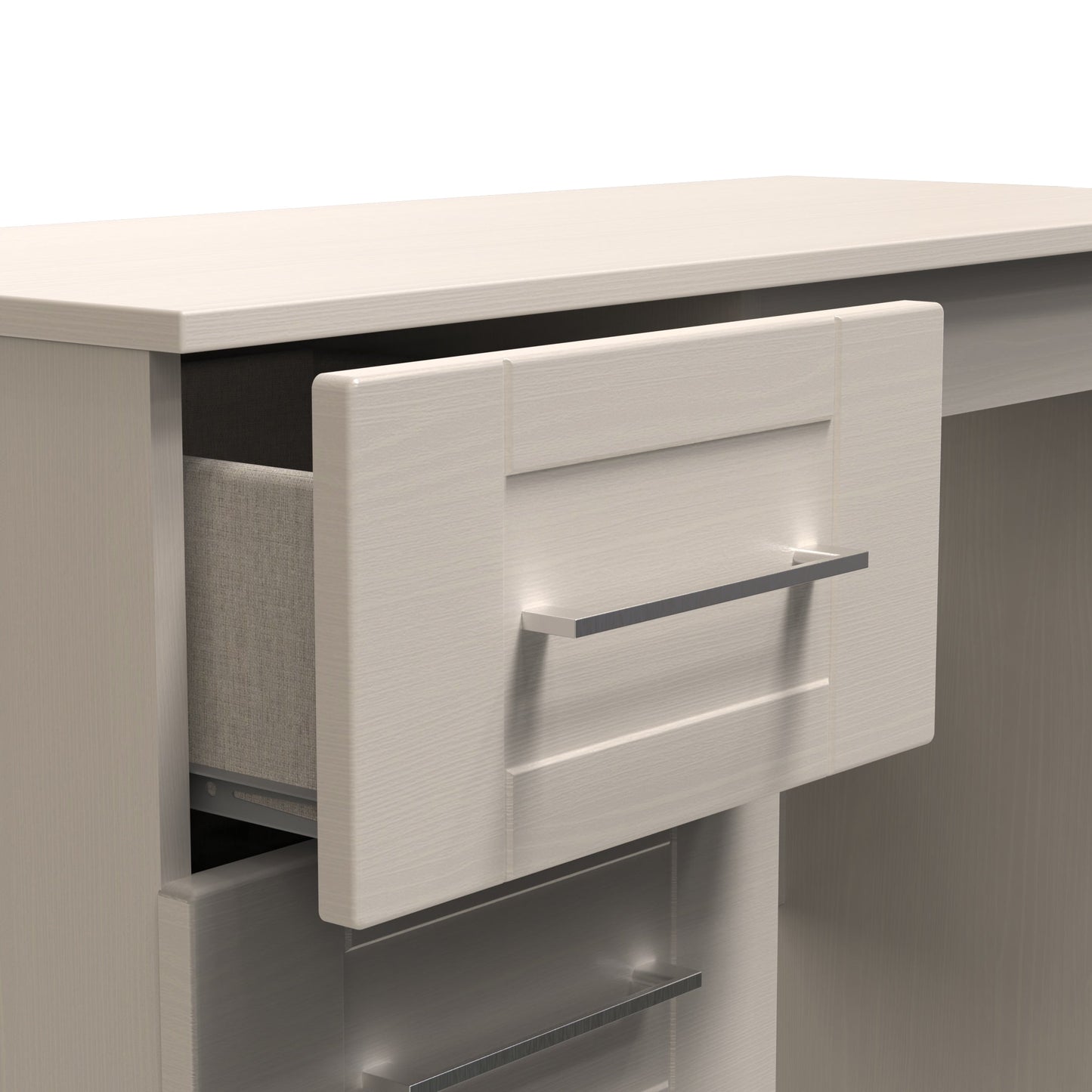 York Desk Cream 3 Drawers 90cm