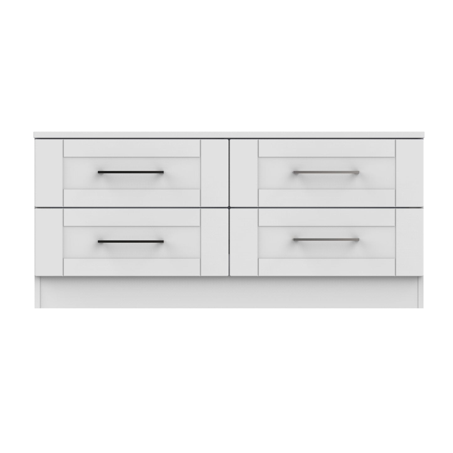 York Large Chest of Drawers Grey 4 Drawers 110cm