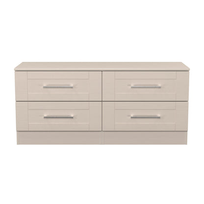 York Large Chest of Drawers Cream 4 Drawers 110cm
