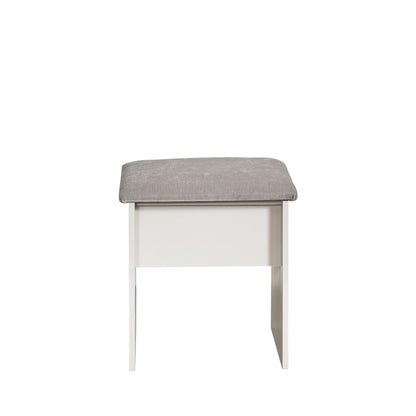 York Dressing Stool White 48cm