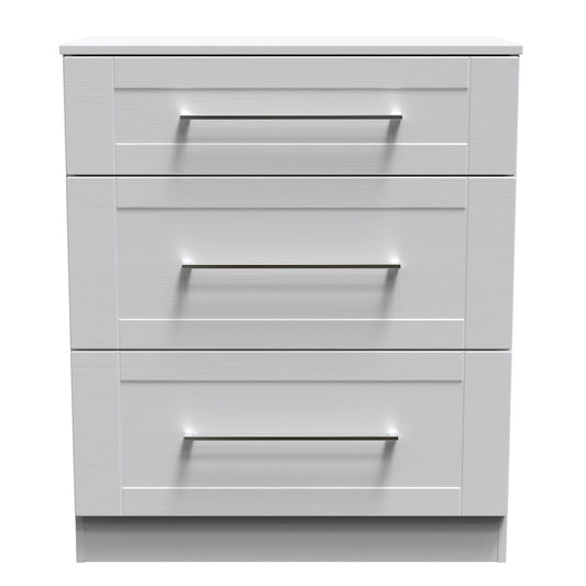 York Chest of Drawers Grey 3 Drawers 39cm