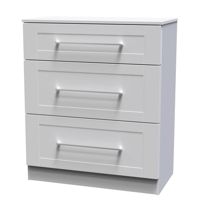 York Chest of Drawers Grey 3 Drawers 39cm
