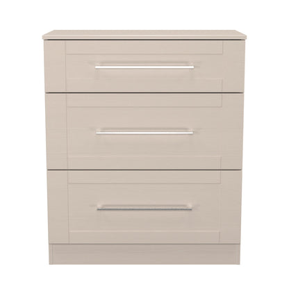 York Chest of Drawers Cream 3 Drawers 39cm