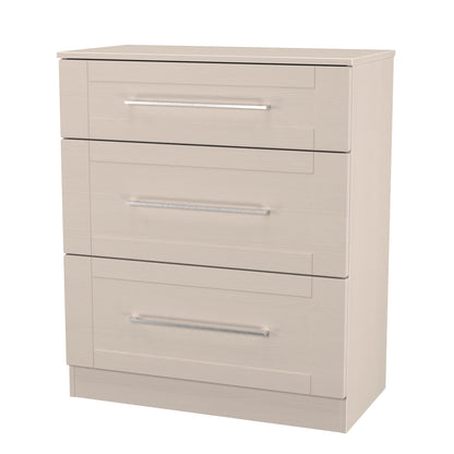 York Chest of Drawers Cream 3 Drawers 39cm