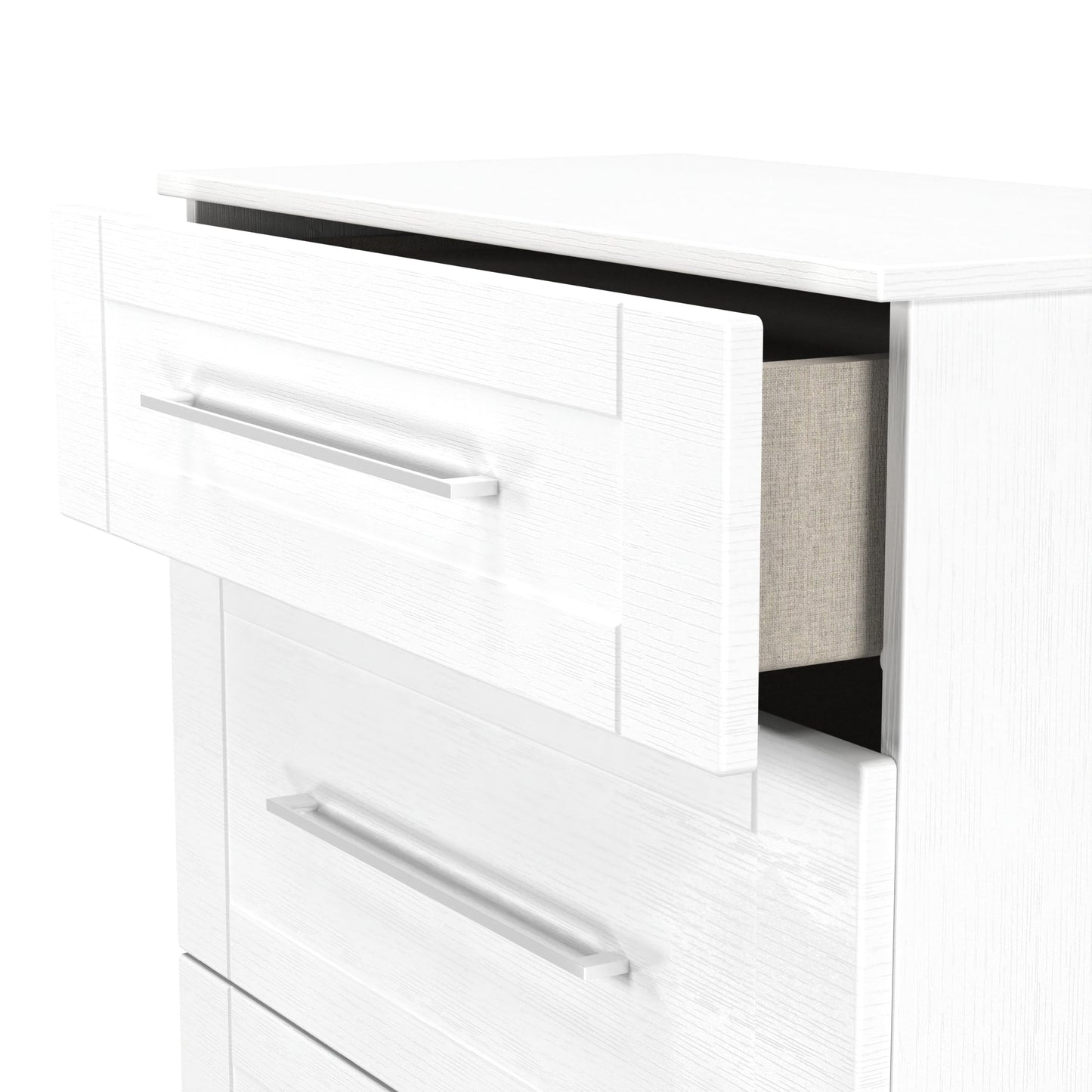York Chest of Drawers White 3 Drawers 39cm