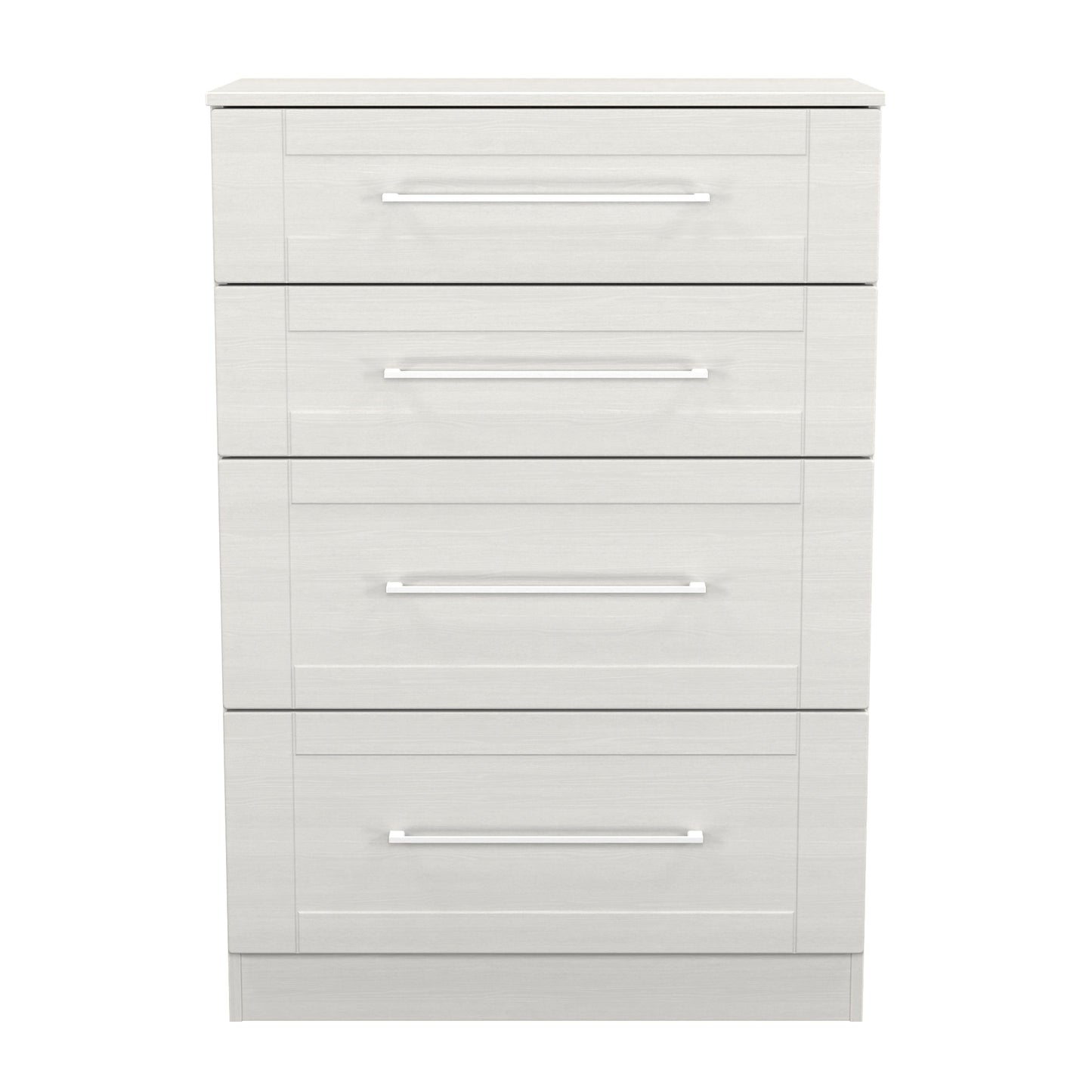 York Tall Chest of Drawers Grey 4 Drawers 74cm