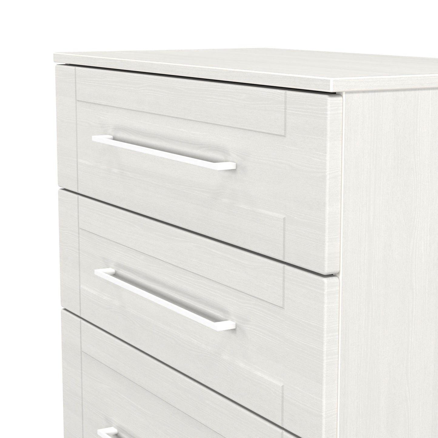 York Tall Chest of Drawers Grey 4 Drawers 74cm