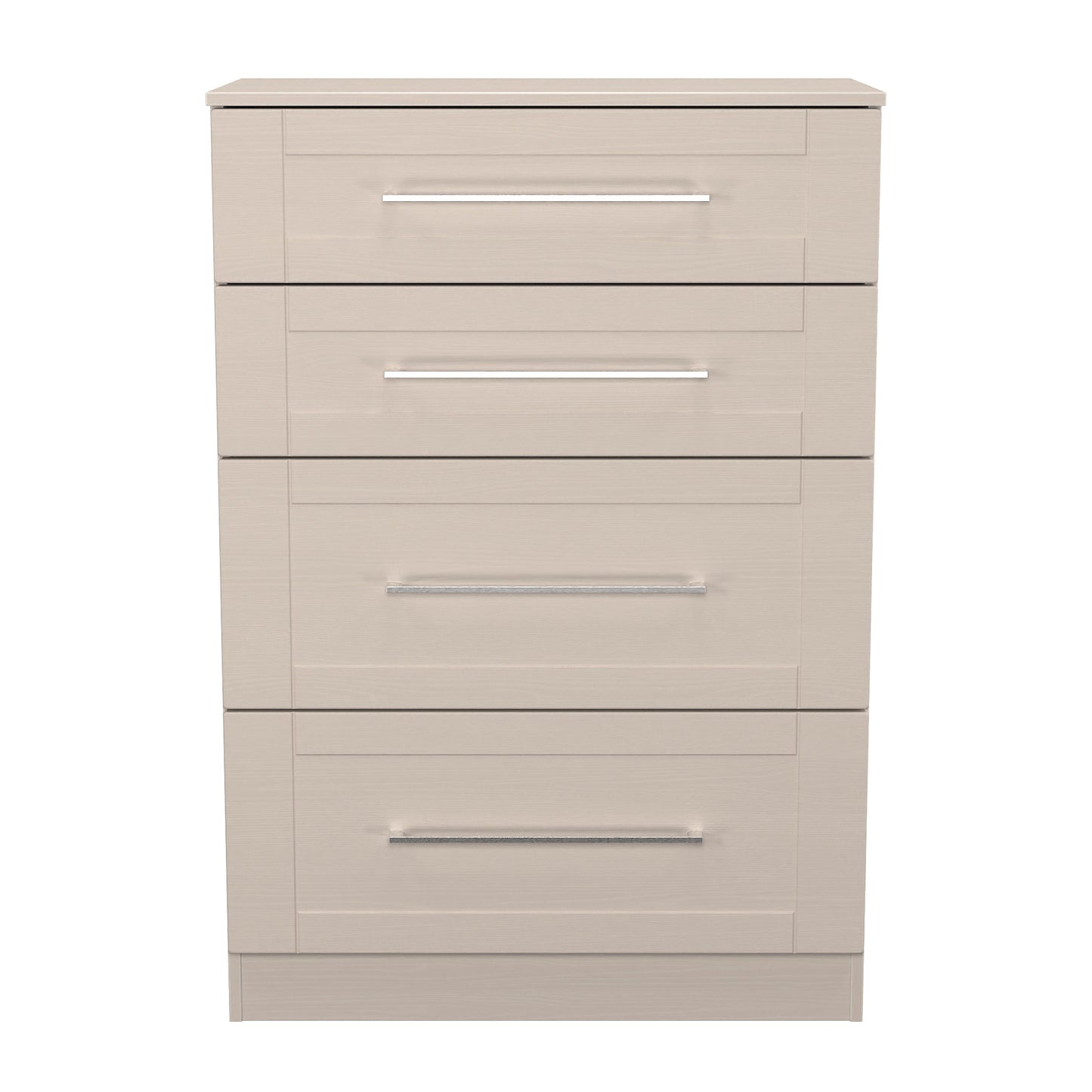 York Tall Chest of Drawers Cream 4 Drawers 74cm