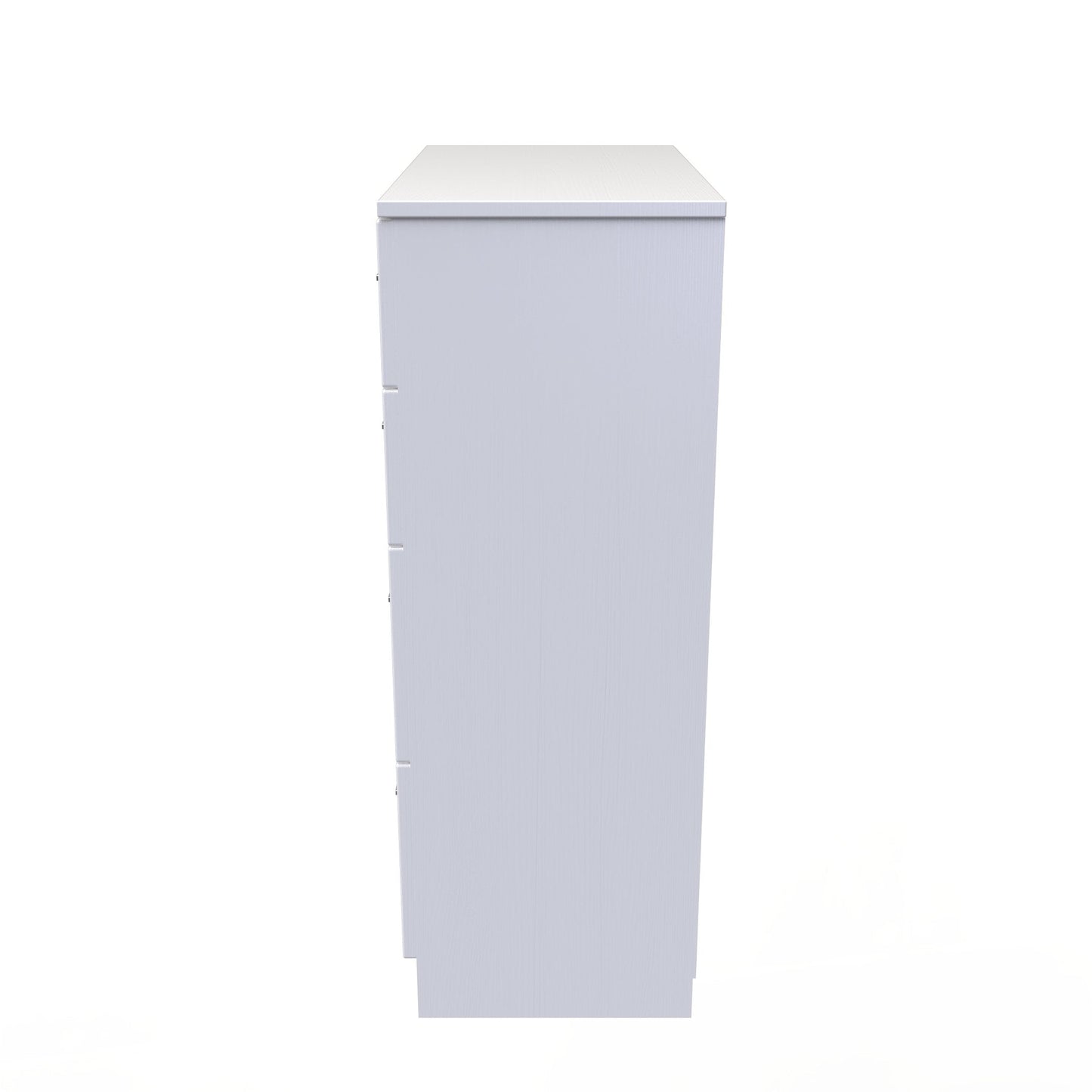 York Tall Chest of Drawers White 4 Drawers 74cm