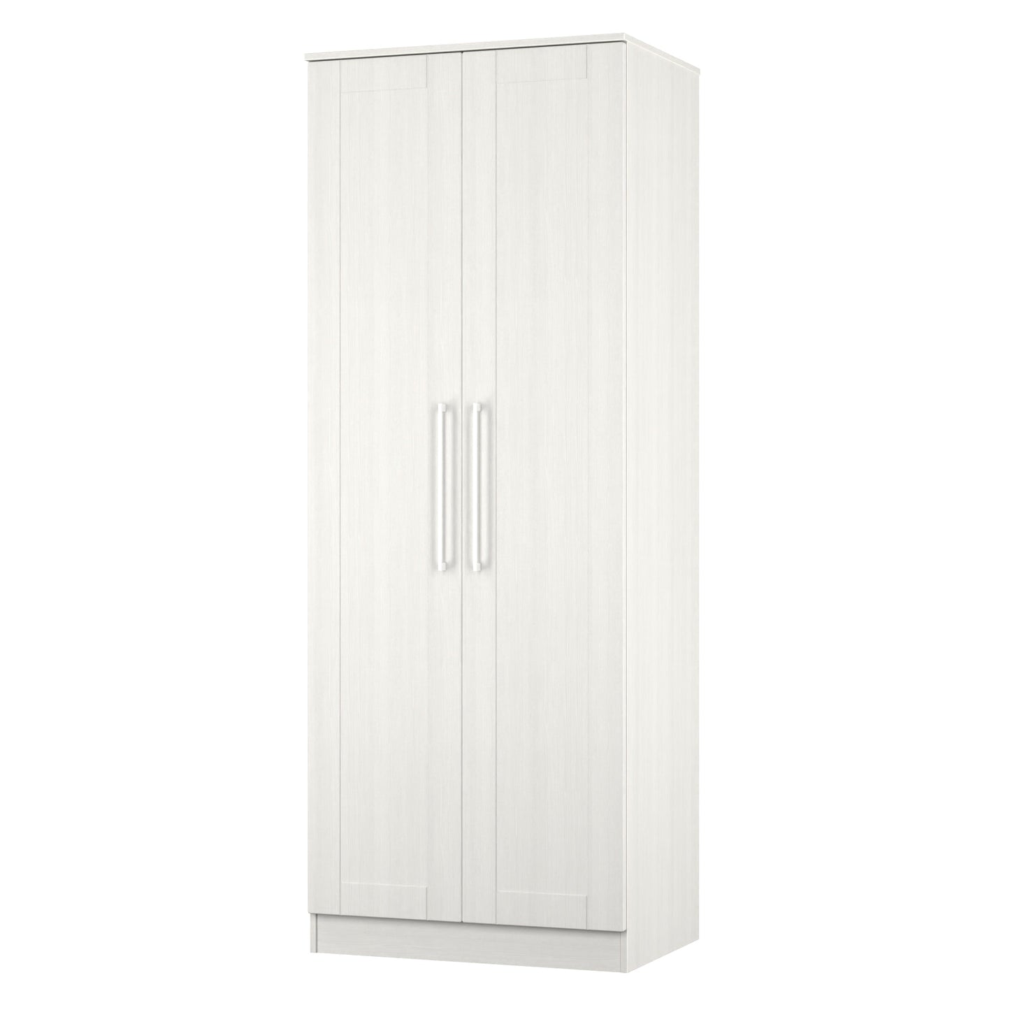 York Tall Wardrobe Grey 2 Doors 1 Shelf 74cm