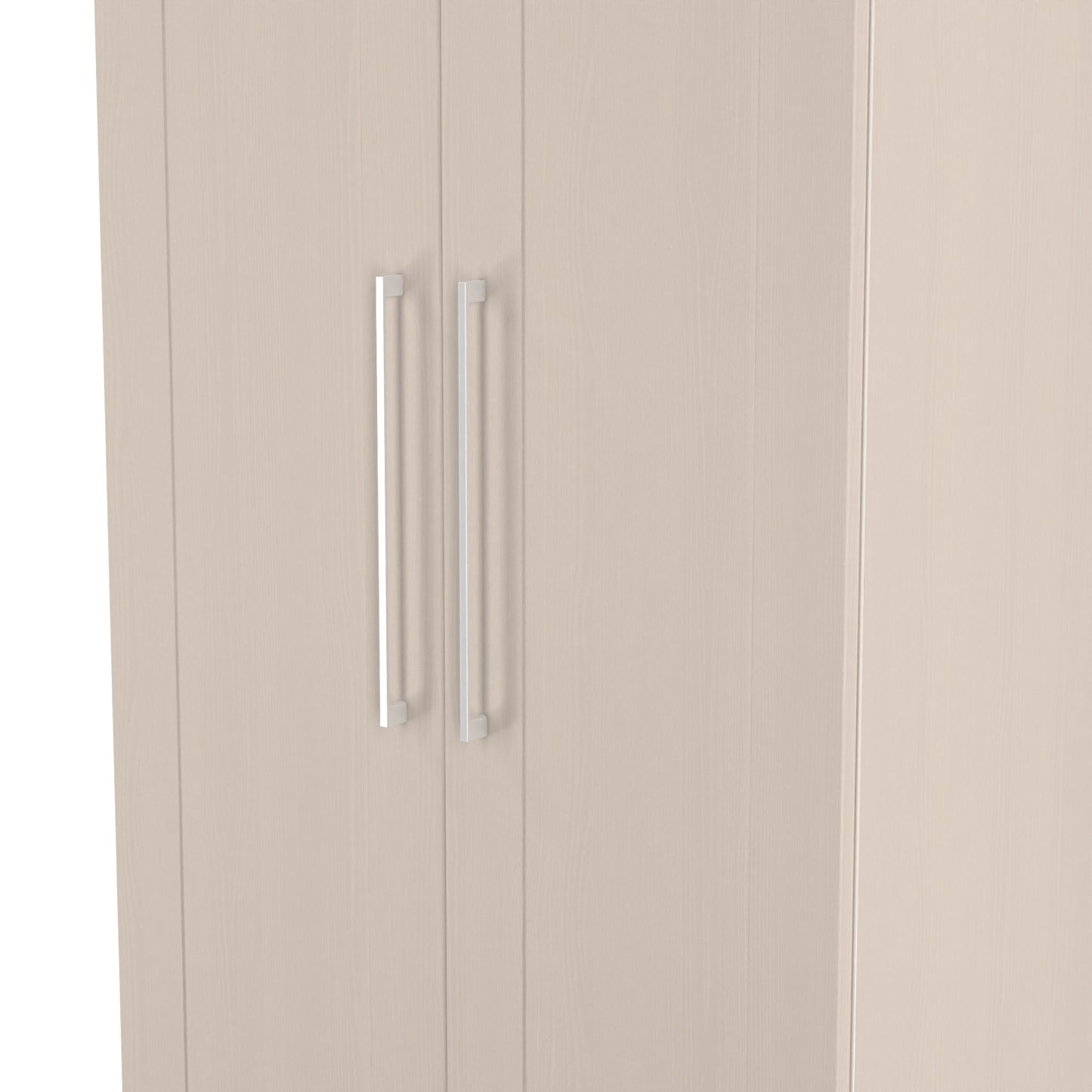 York Tall Wardrobe Cream 2 Doors 1 Shelf 74cm