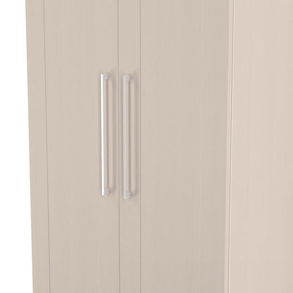 York Tall Wardrobe Cream 2 Doors 1 Shelf 74cm