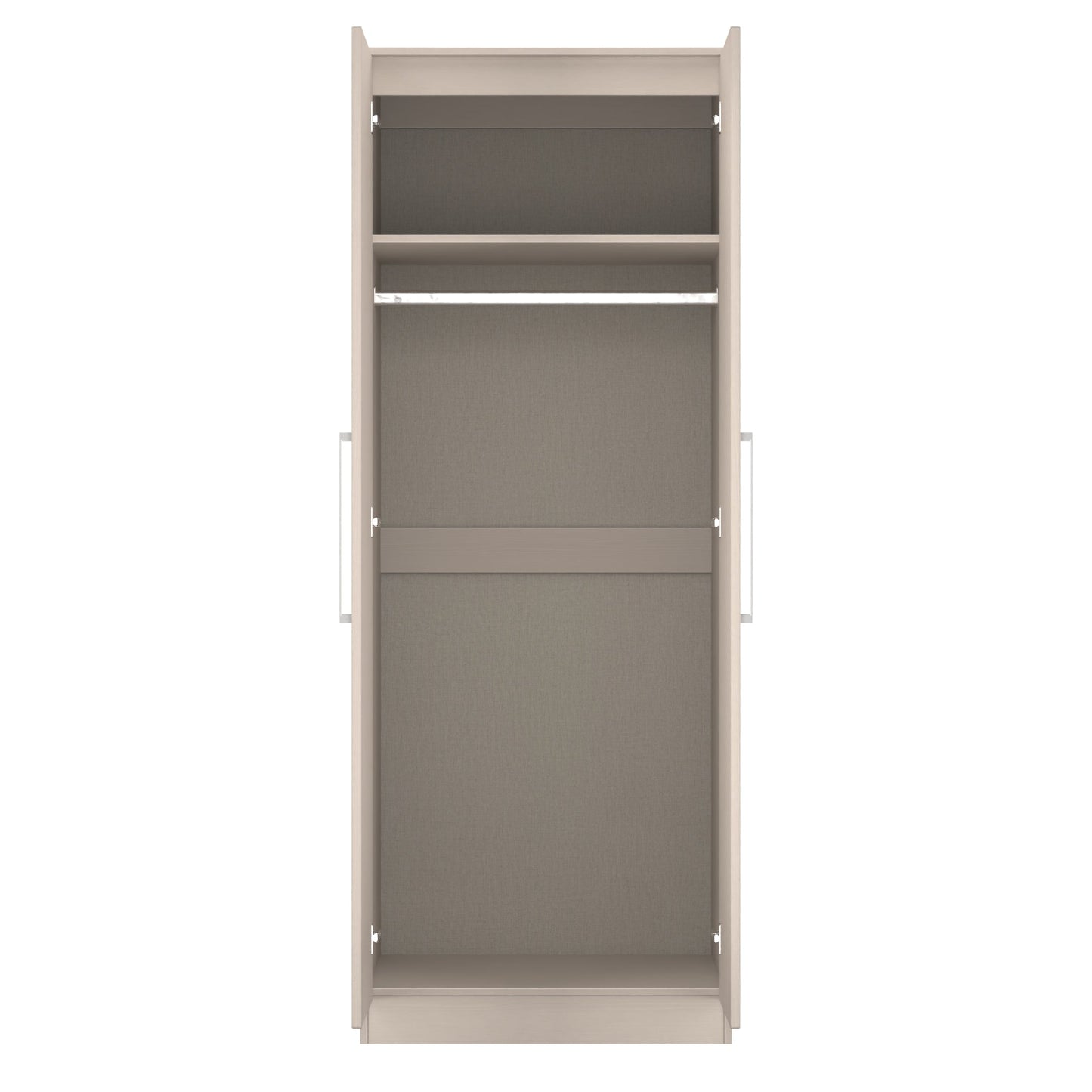 York Tall Wardrobe Cream 2 Doors 1 Shelf 74cm