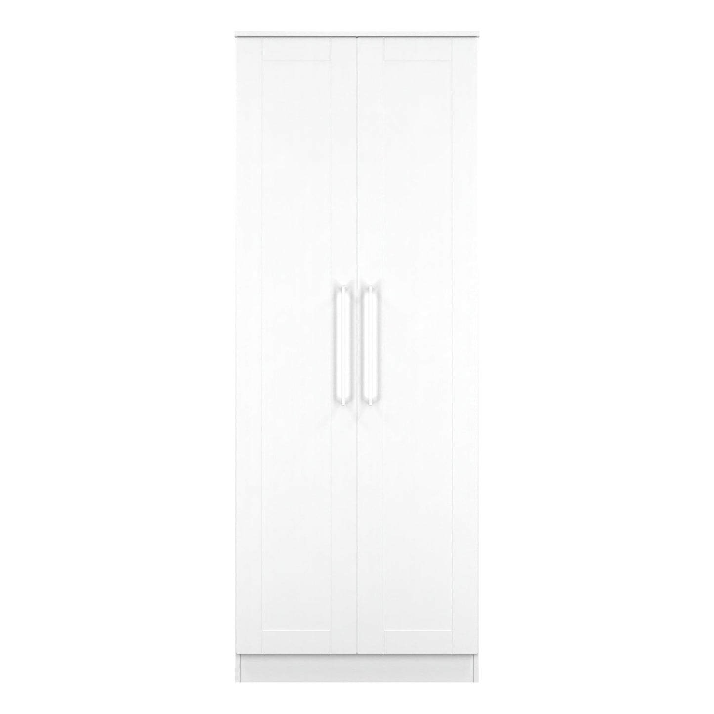 York Tall Wardrobe White 2 Doors 1 Shelf 74cm