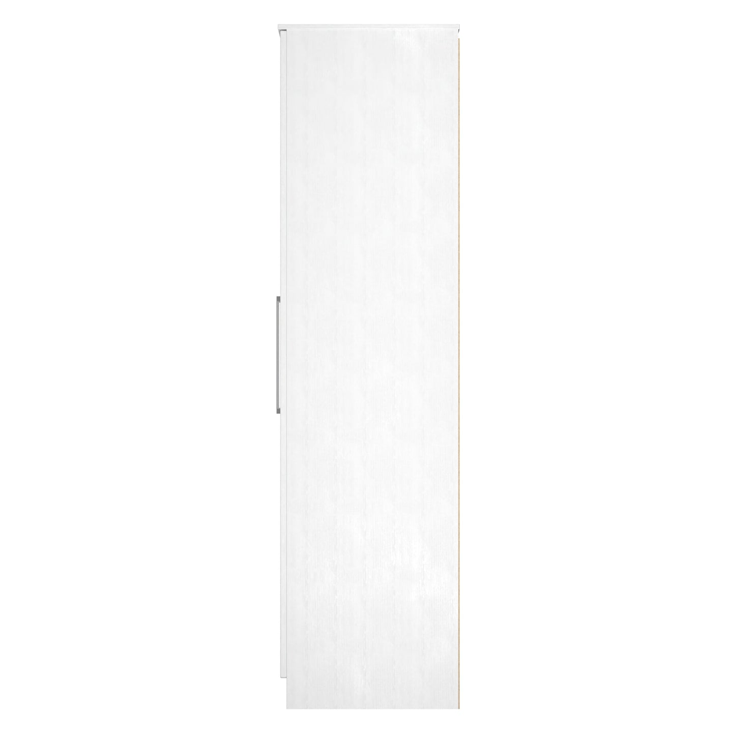York Tall Wardrobe White 2 Doors 1 Shelf 74cm