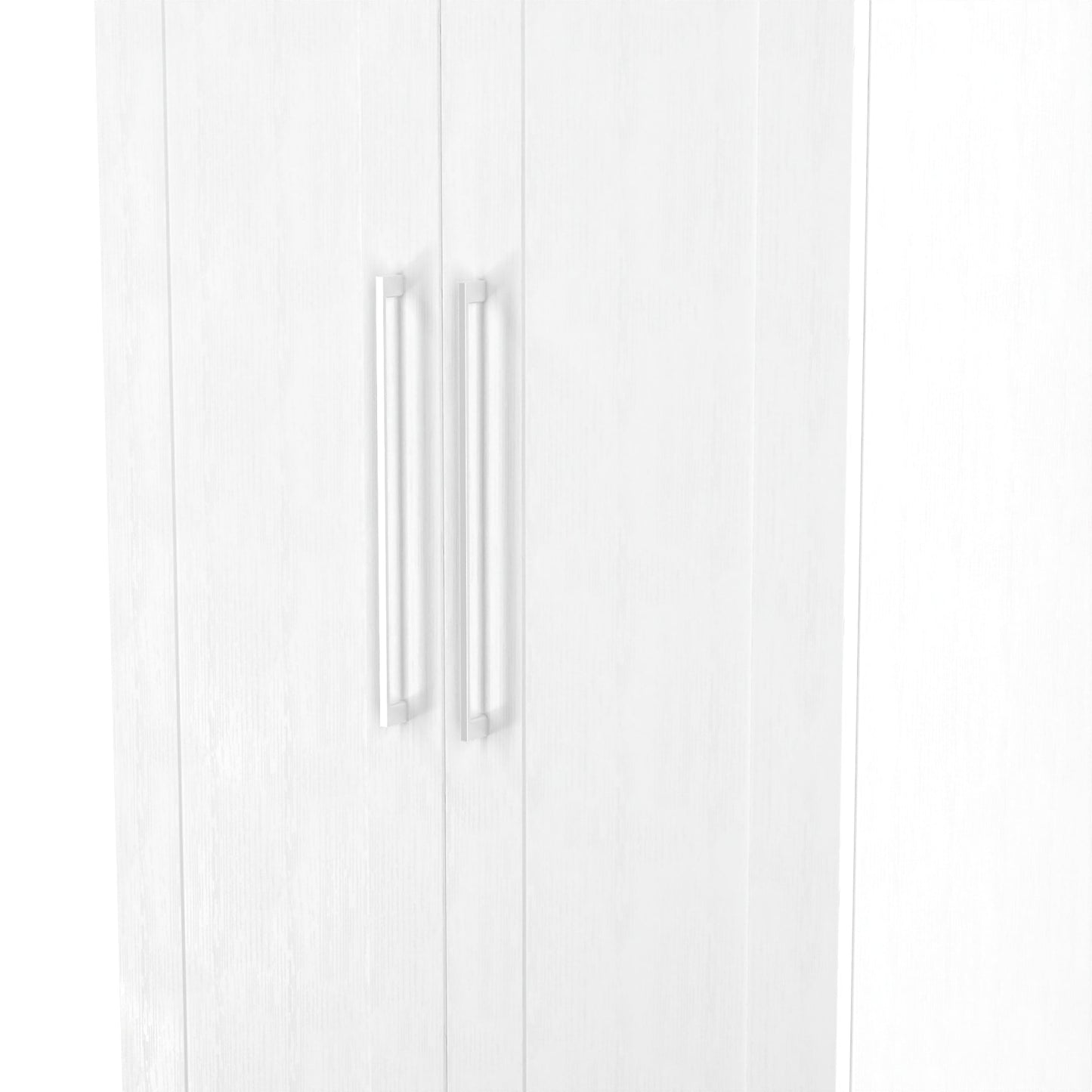 York Tall Wardrobe White 2 Doors 1 Shelf 74cm