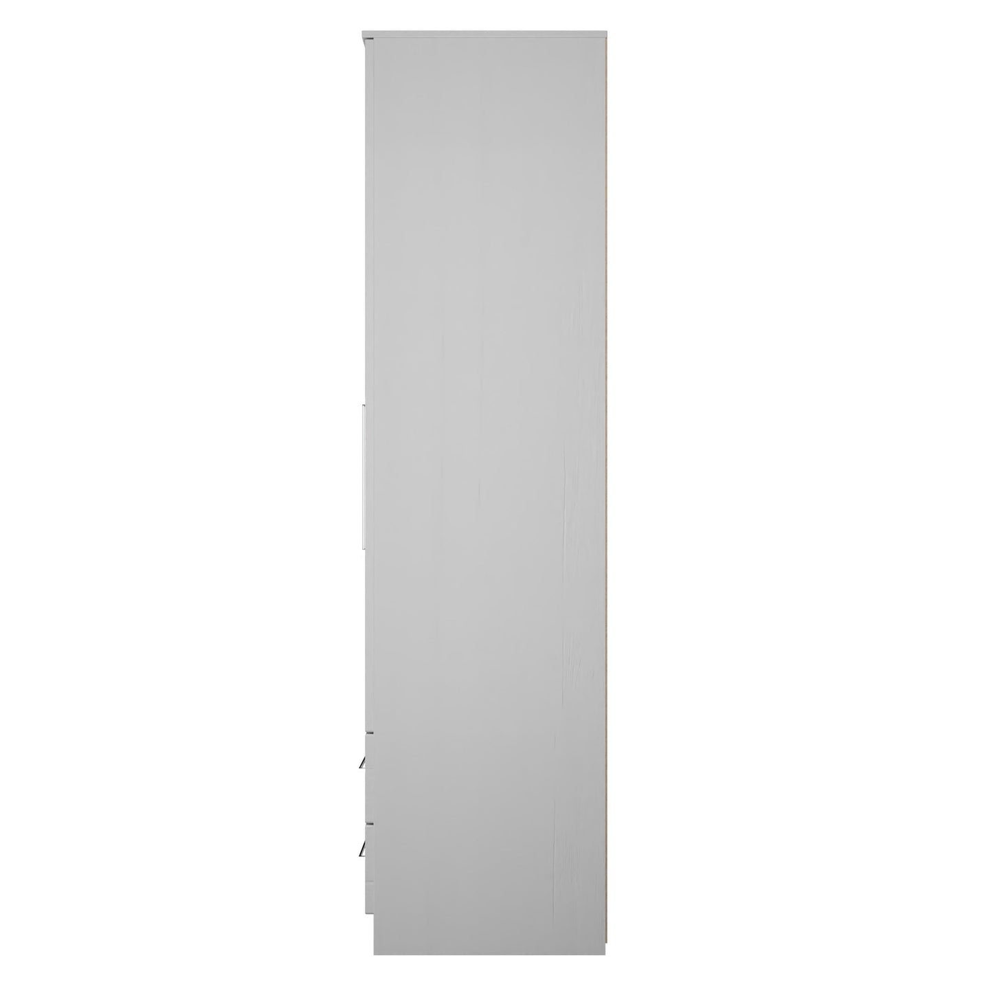 York Tall Wardrobe Grey 2 Doors 2 Drawers 74cm