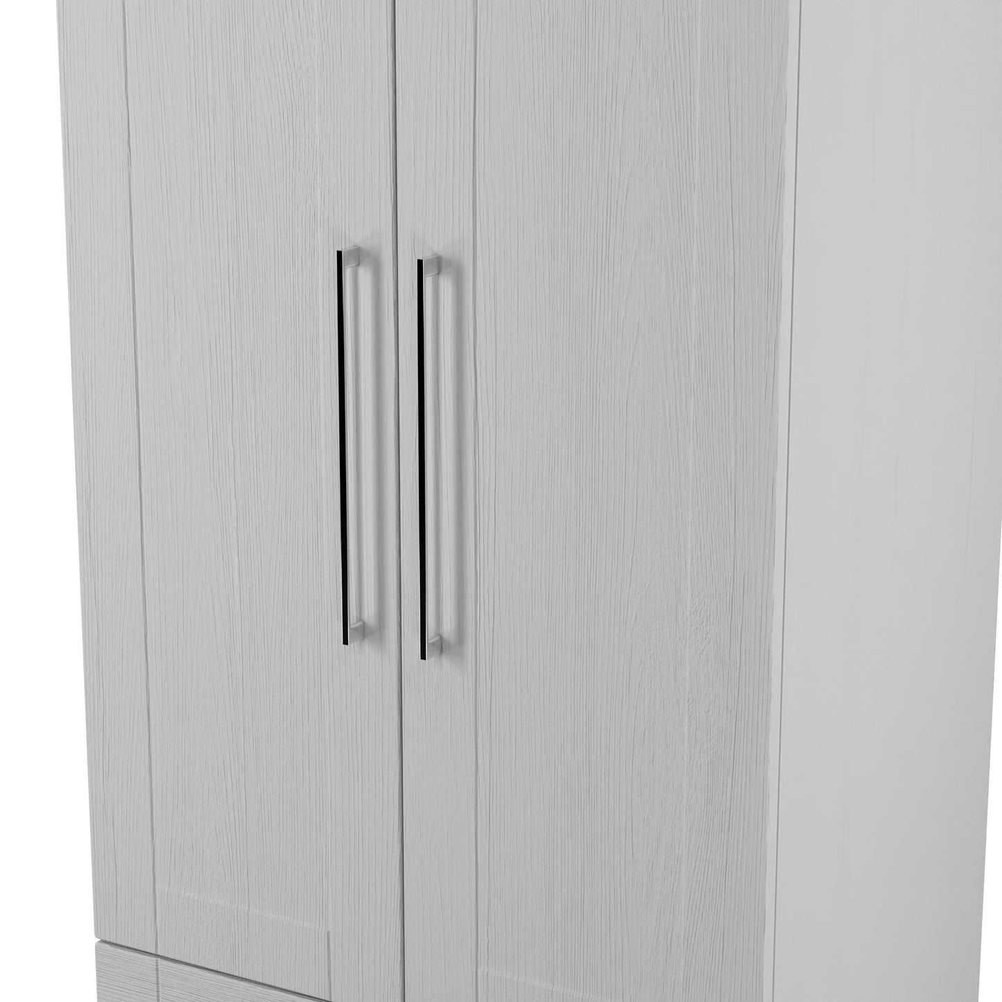 York Tall Wardrobe Grey 2 Doors 2 Drawers 74cm