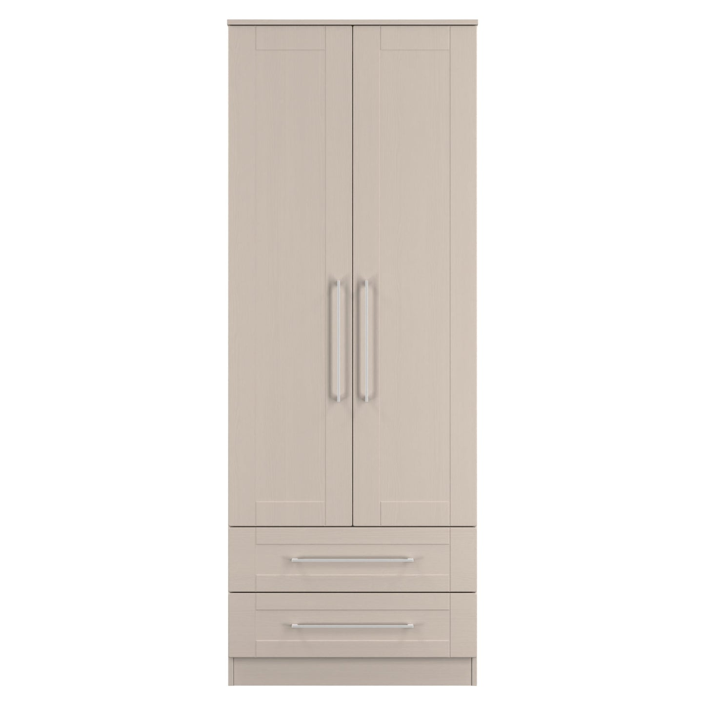 York Tall Wardrobe Cream 2 Doors 2 Drawers 74cm