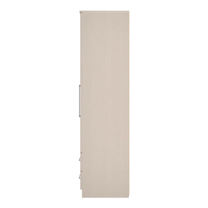 York Tall Wardrobe Cream 2 Doors 2 Drawers 74cm