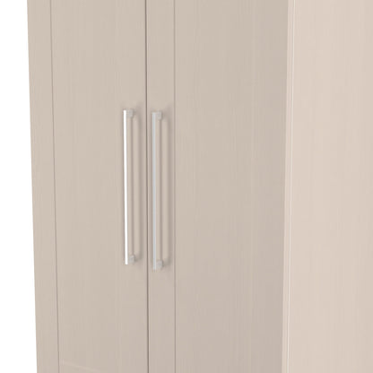 York Tall Wardrobe Cream 2 Doors 2 Drawers 74cm