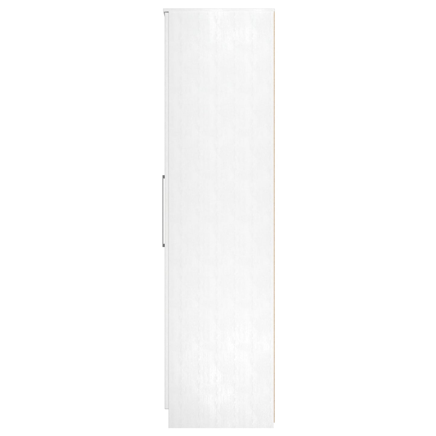 York Tall Mirror Wardrobe White 1 Shelf 111cm