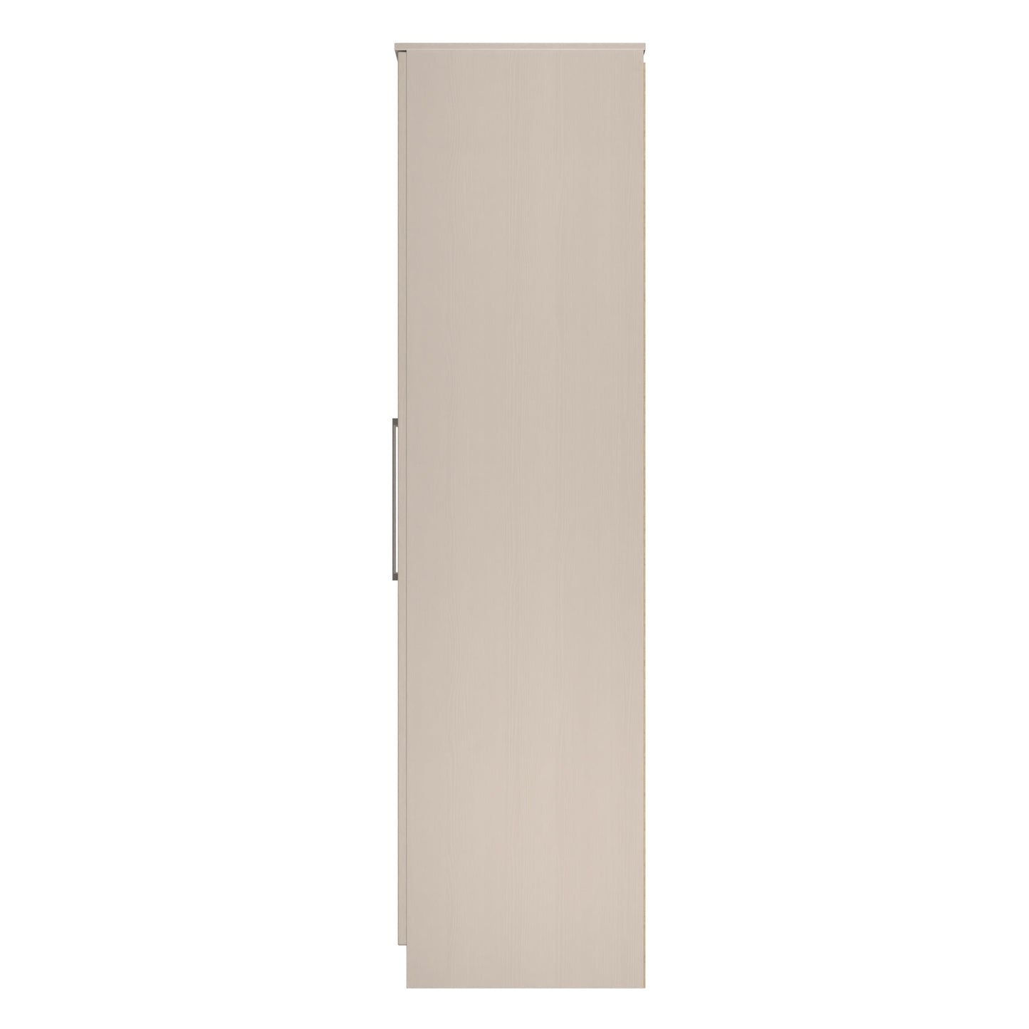 York Tall Mirror Wardrobe Cream 4 Doors 2 Shelves 148cm