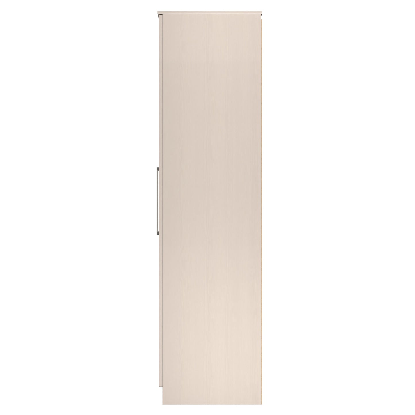 York Tall Mirror Wardrobe Cream 5 Doors 2 Shelves 2 Drawers 185cm