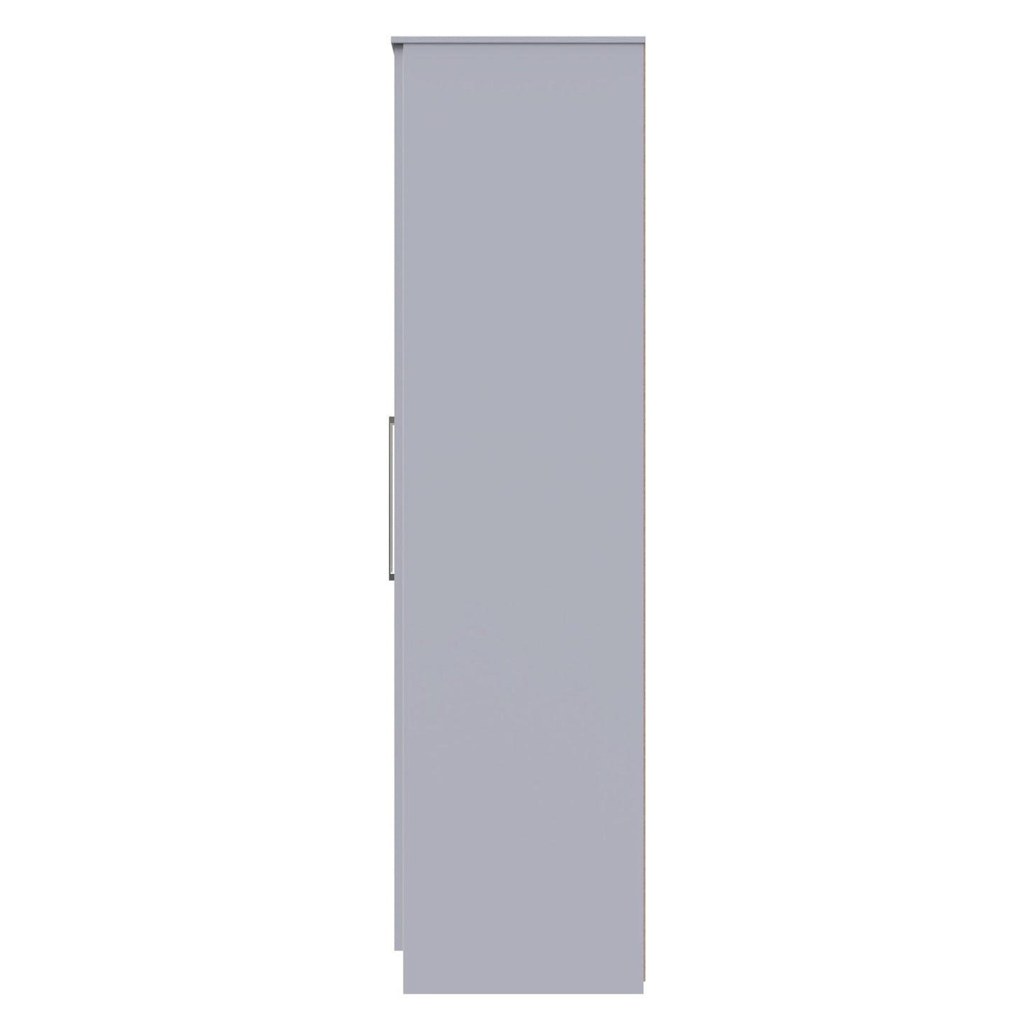 York Tall Mirror Wardrobe Grey 6 Doors 2 Shelves 2 Drawers 222cm