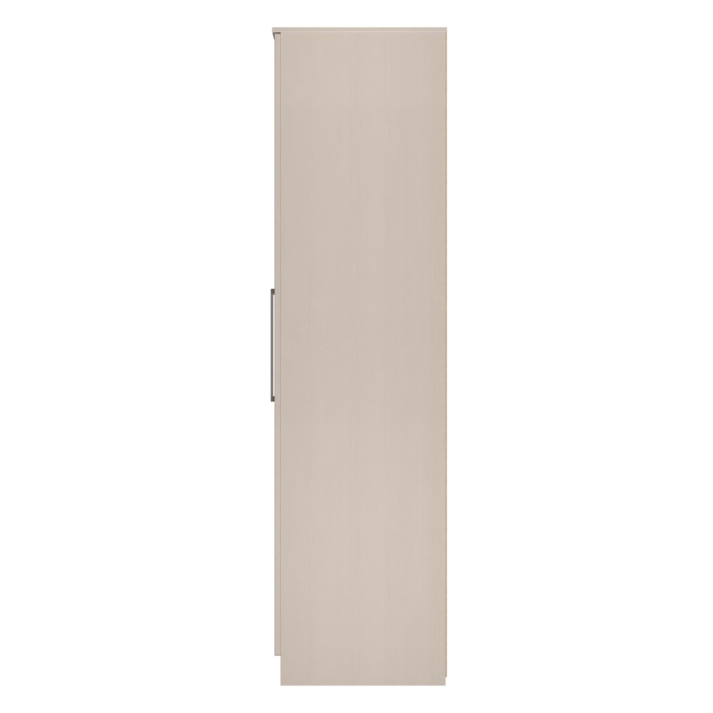 York Tall Mirror Wardrobe Cream 6 Doors 2 Shelves 2 Drawers 222cm