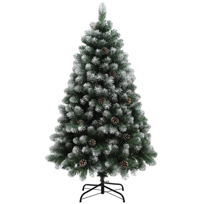 5ft Pinecone Christmas Tree Artificial - White Frosted Green  489 Tips Primary Image