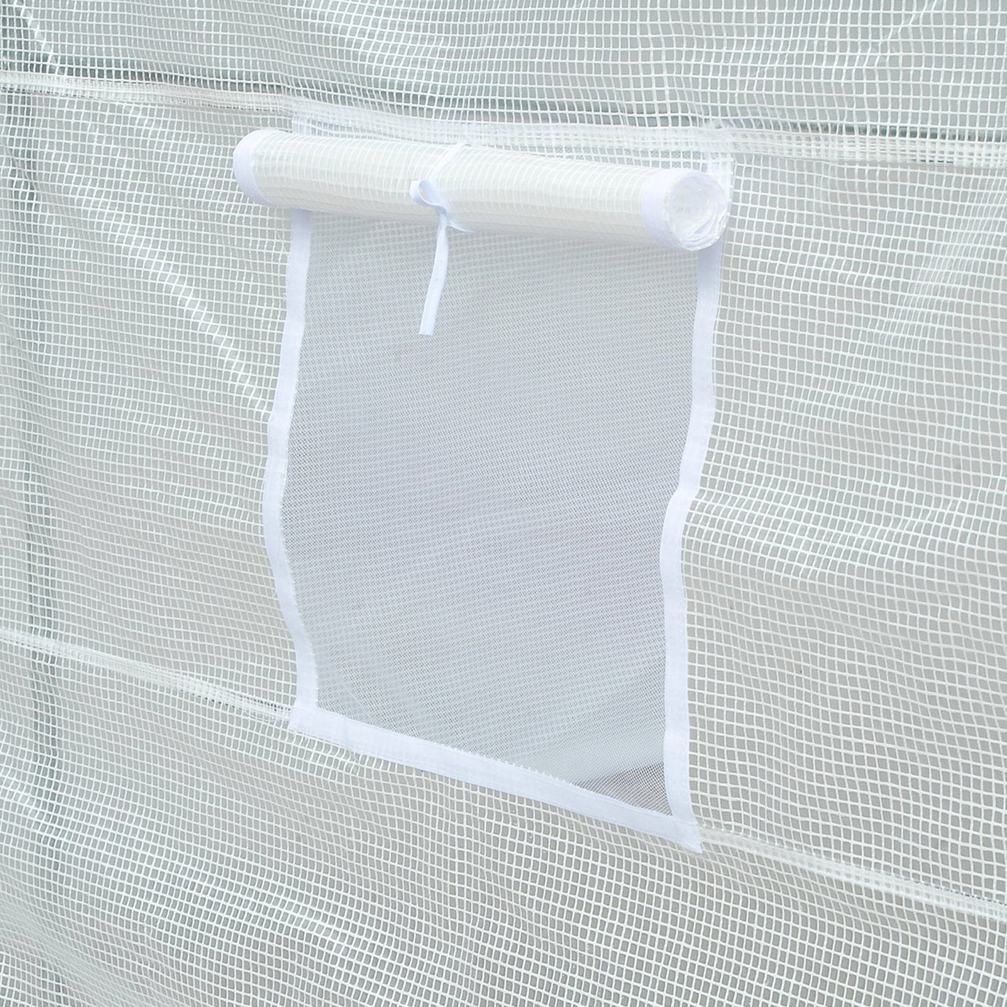 3.5 x 2 x 2 m Large Galvanised Steel Frame Outdoor Poly Tunnel Garden Walk-In Patio Greenhouse - White