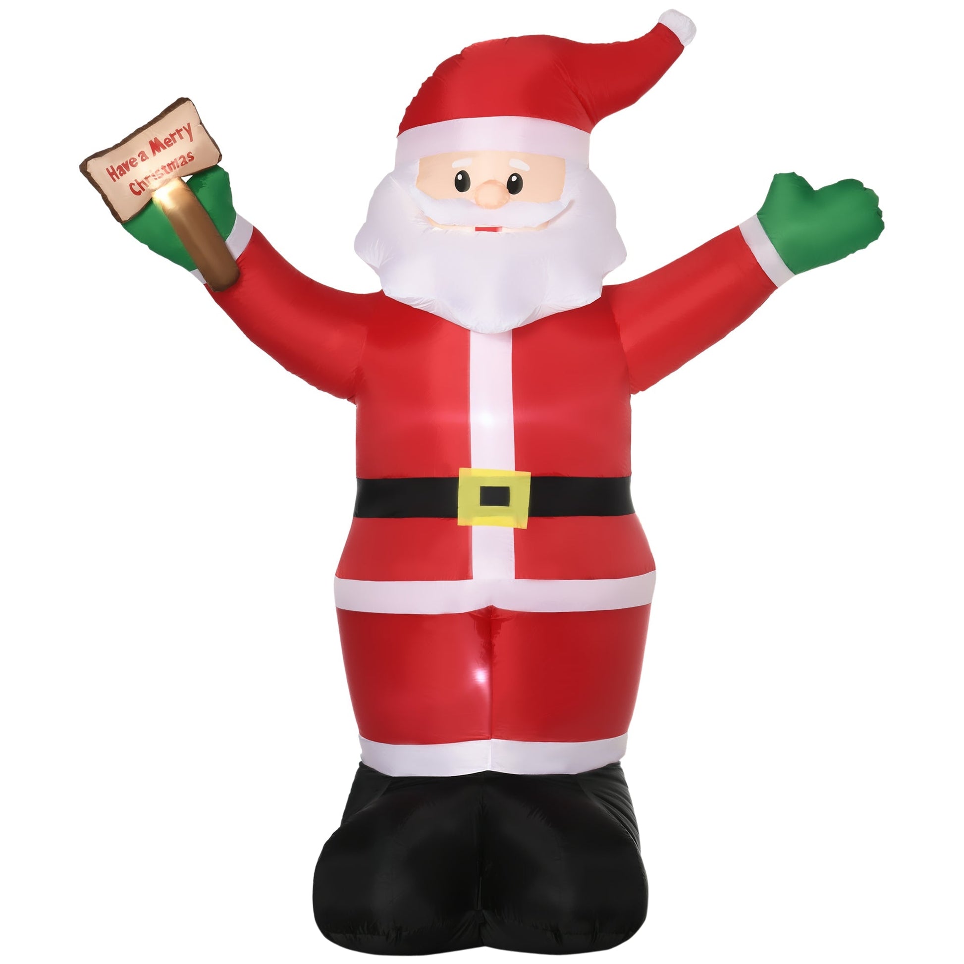 8 Foot Inflatable Christmas Santa Claus Holds Light Sign of Blessings Primary Image
