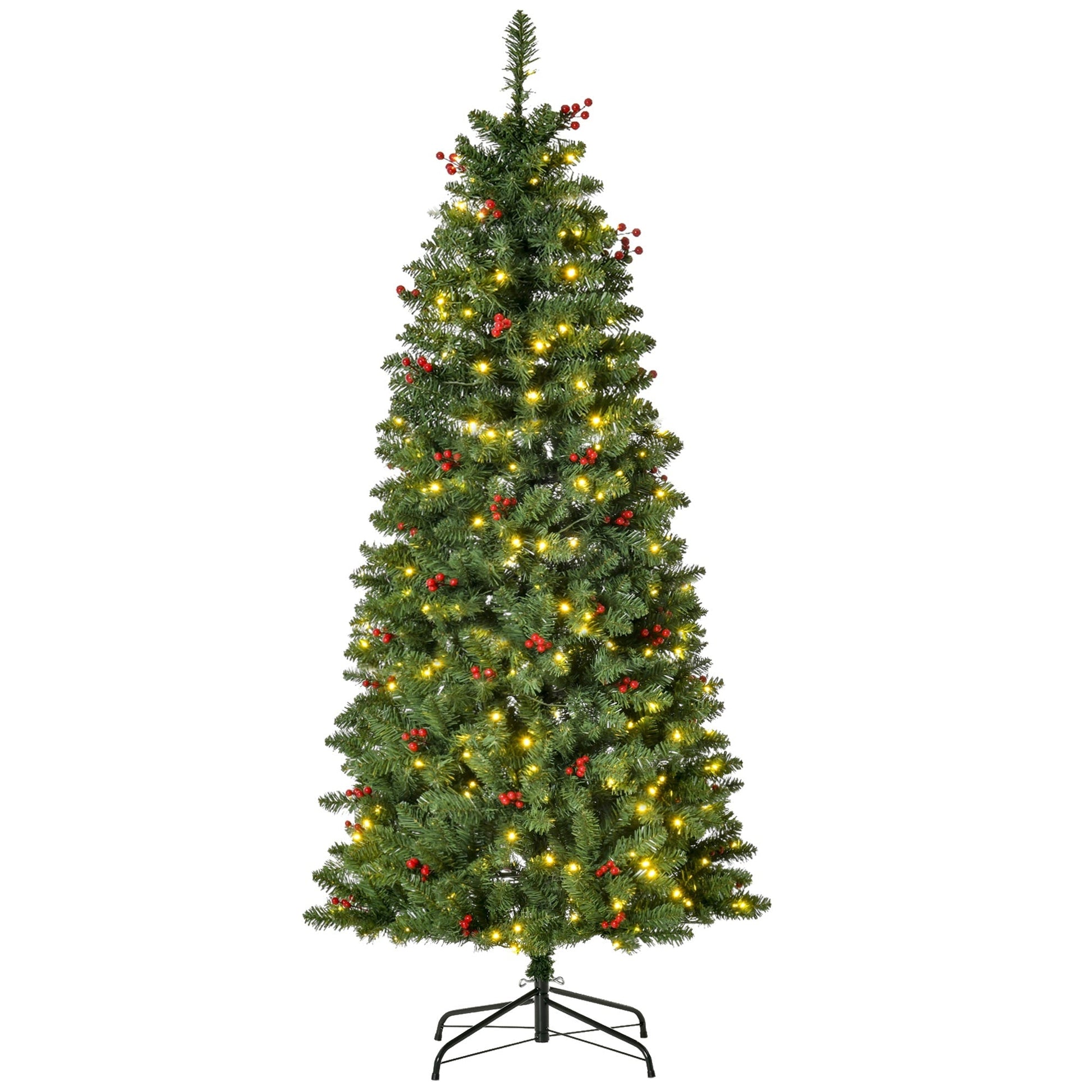 5 Foot Prelit Artificial Pencil Christmas Tree with Warm White LED Light Primary Image