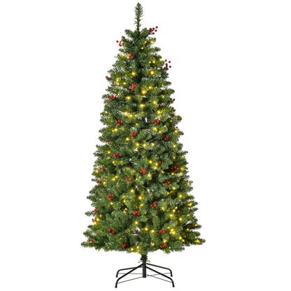 5 Foot Prelit Artificial Pencil Christmas Tree with Warm White LED Light Primary Image