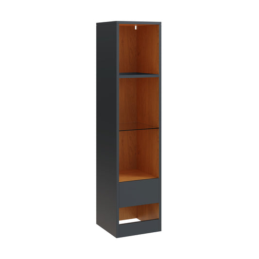 Leon Tall Shelving unit Grey 4 Shelves