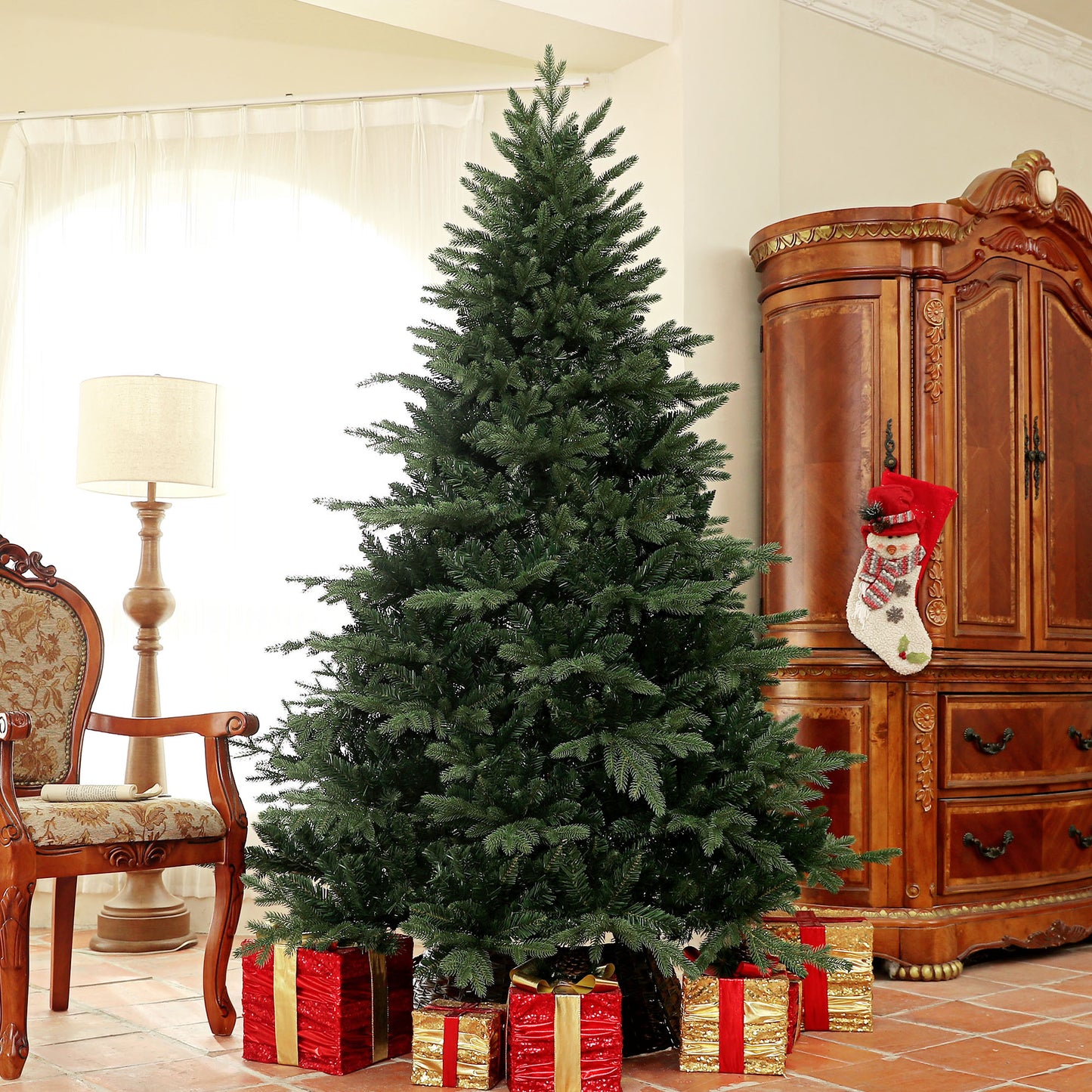7ft Christmas Tree Artificial - Dark Green  3116 Tips