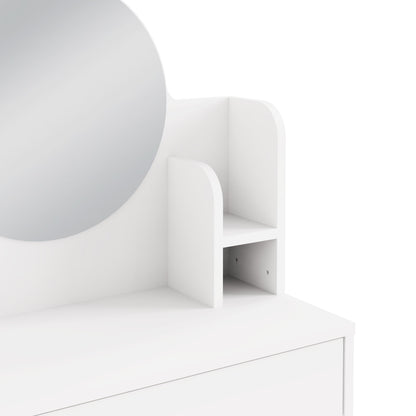 Idis Tall Dressing Table White 2 Shelves