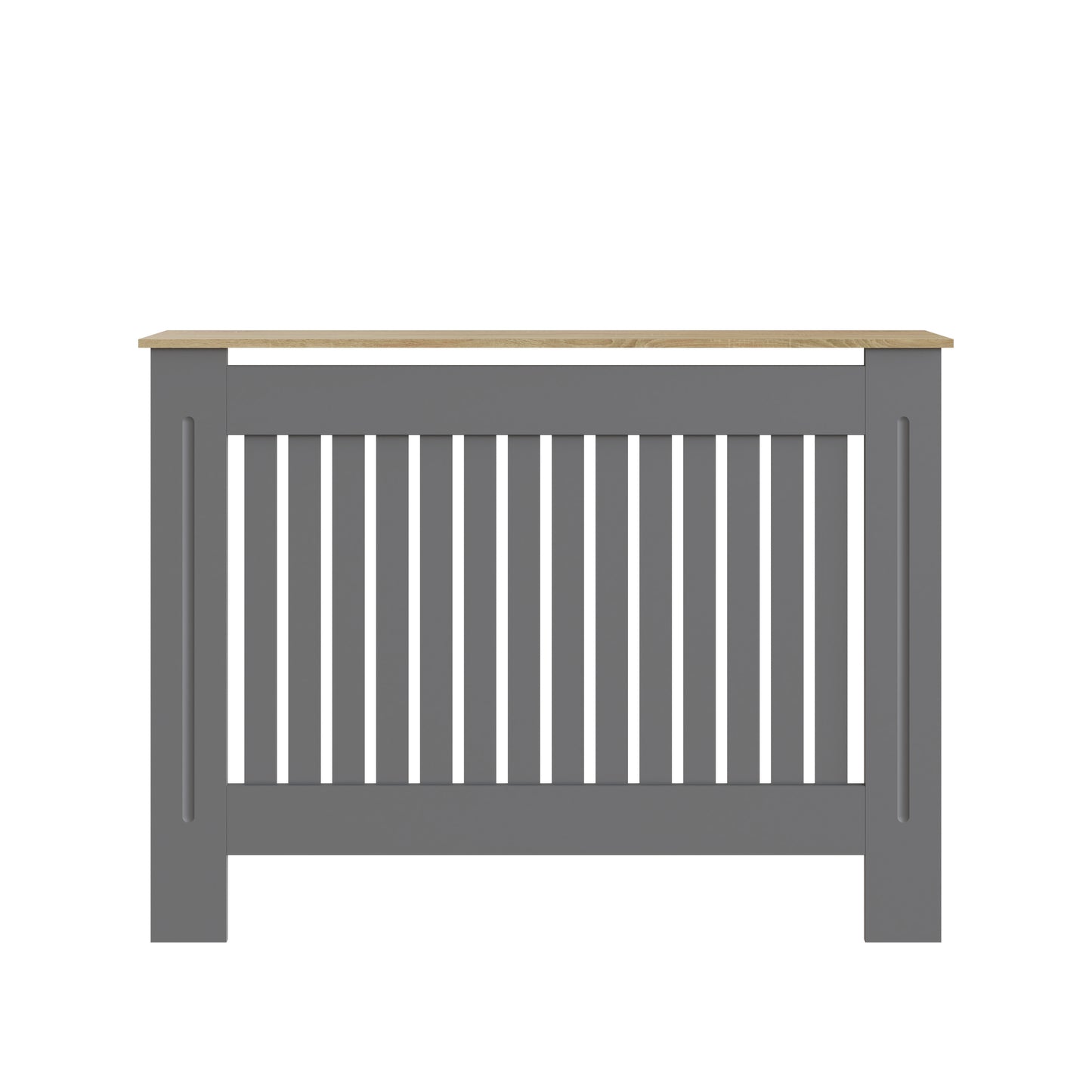 Longslow Large Radiator Cover Grey & Oak 1 Shelf