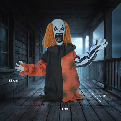 Animated Scary Clown Halloween Decoration - 85cm