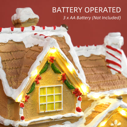 Gingerbread House Miniature Christmas Scene - 22.5cm