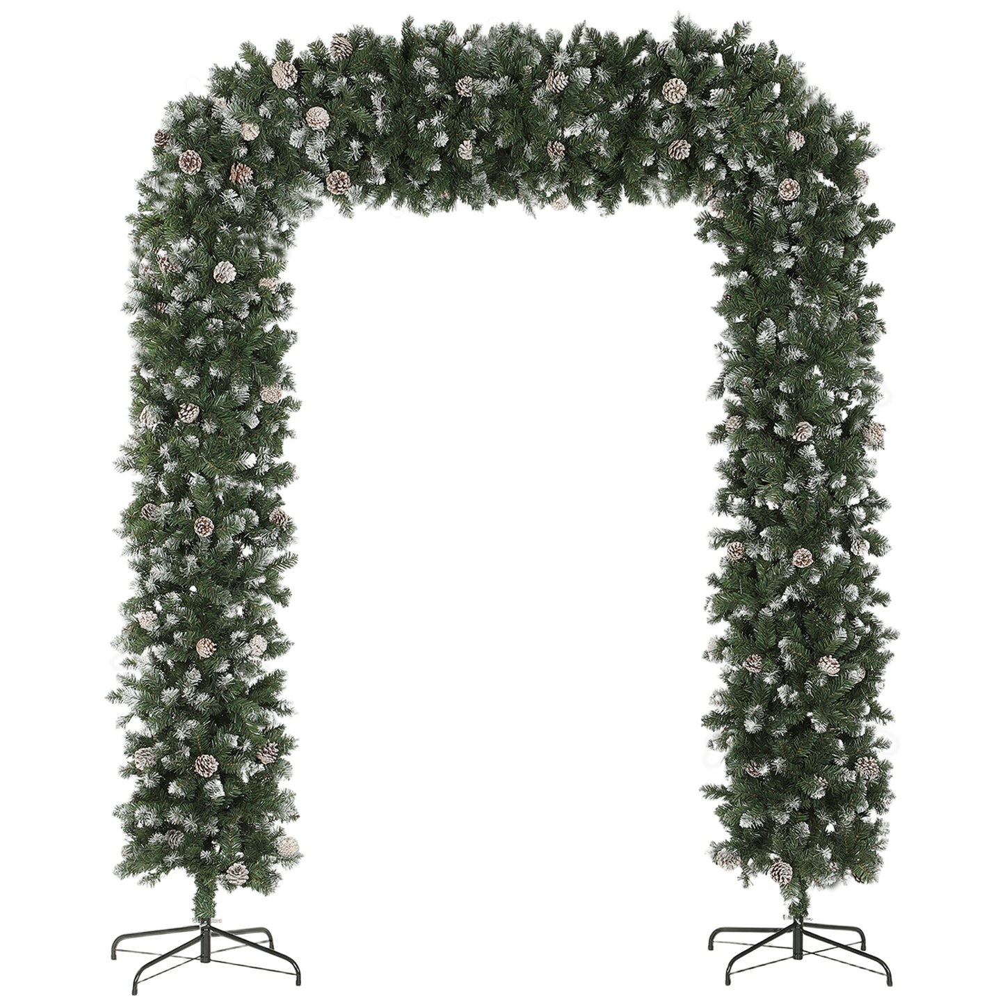 8ft Pinecone Christmas Tree Arch Artificial - White Frosted Green  1800 Tips Primary Image
