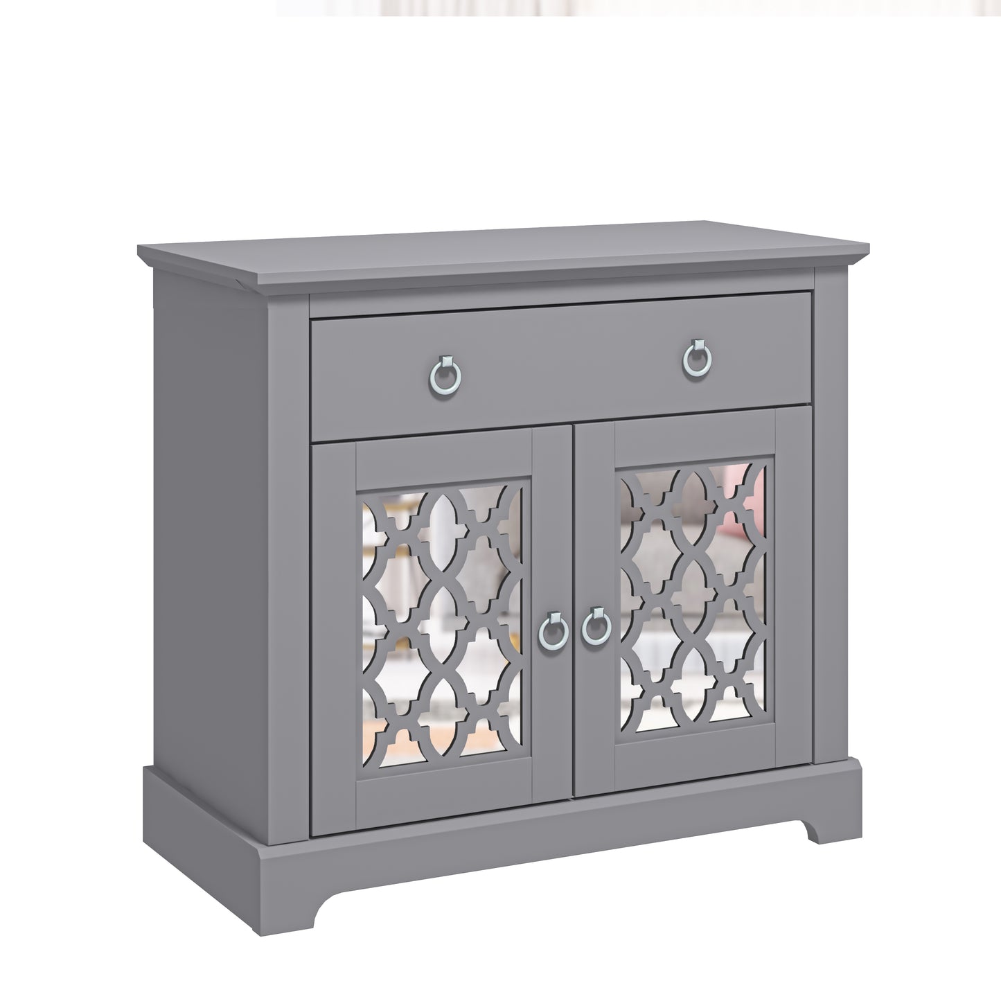 Honition Sideboard Grey 2 Doors 2 Shelves 1 Drawer
